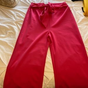 Flared hot pink pants